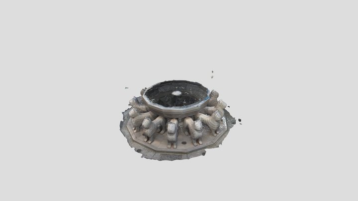 Replica de la fuente de los Leones 3D Model