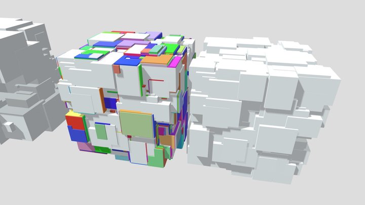 GM x RandomFlow Scatter Cubes 3D Model
