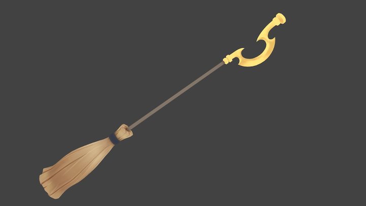Witch Broom 3D Model