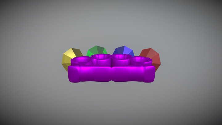 Ring Pop Brass Knuckles 3D Model