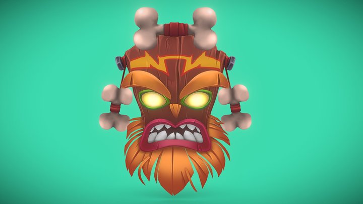 Uka Uka Mask Fanart (Handpaint | Stylized) 3D Model