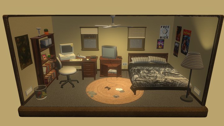 90s room 3D Model