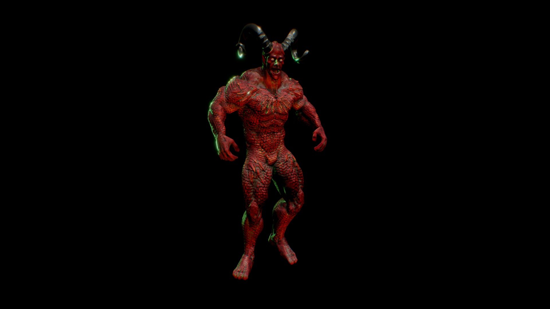 Demon Walking — Sketchfab embed 3D viewer