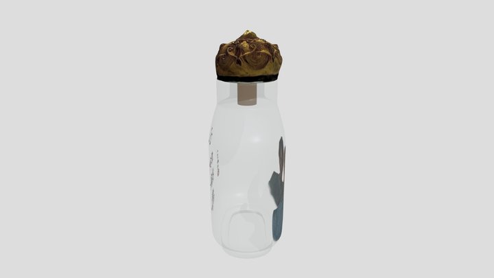 [Wee Kim Wee Centre] Snuff Bottle with Gold Cap 3D Model