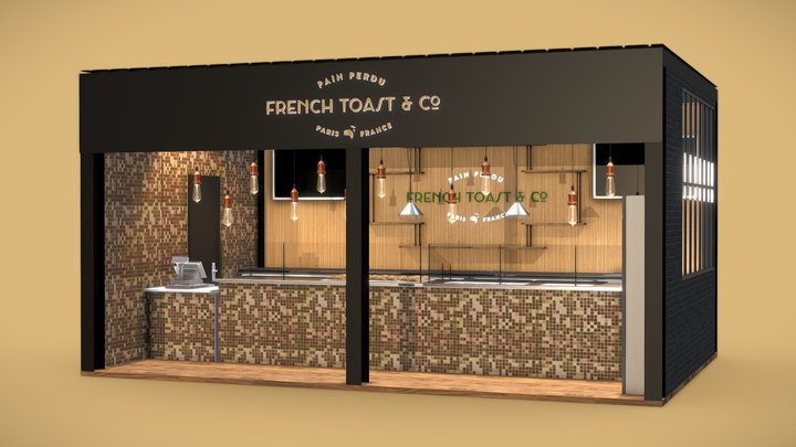 🍞Bakery interior architecture restaurant design 3D Model