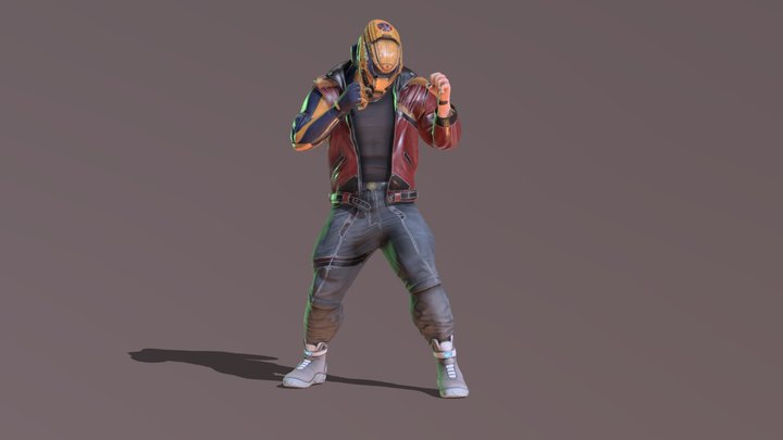 Sci-Fi Cyberpunk Character 3D Model