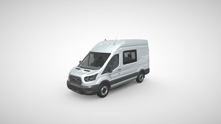 Ford Transit Double Cab-in-Van H3 290 L2 3D Model
