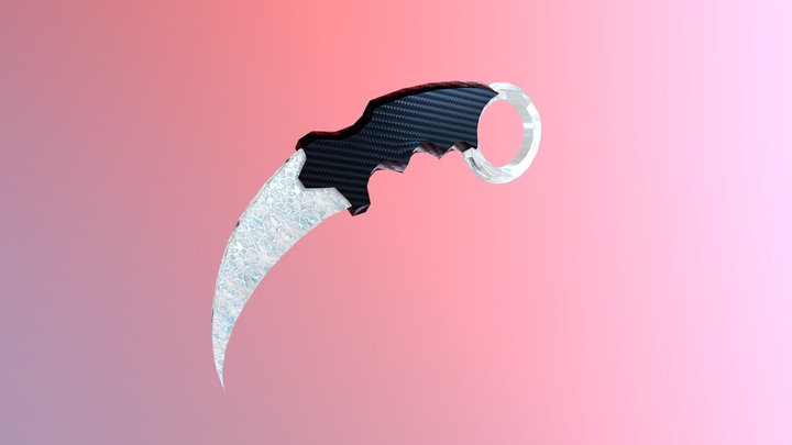 Ice Survival Knife 3D Model
