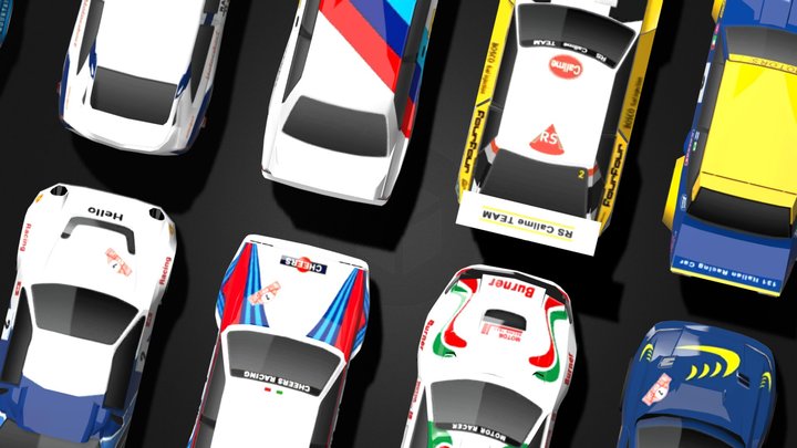 Rally Cars Pack 3D Model