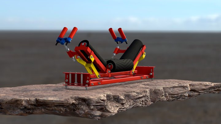Centraconic de Carga Doble Winged Pulley 3D Model