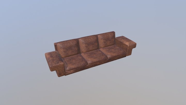 Leather Couch 3D Model