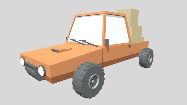 Truck Car Lowpoly 3D Model