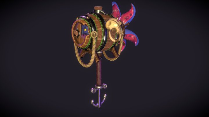 Fantasy Pirate Hammer 3D Model