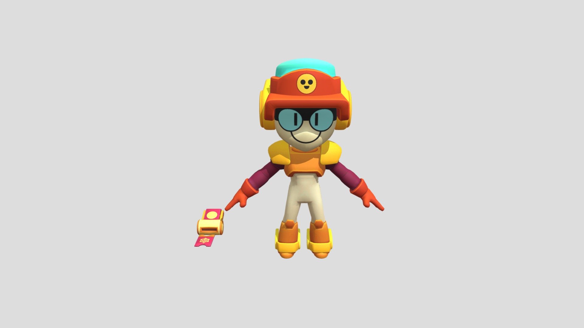 Larry from brawl stars - 3D model by Patitas [e4ec032] - Sketchfab