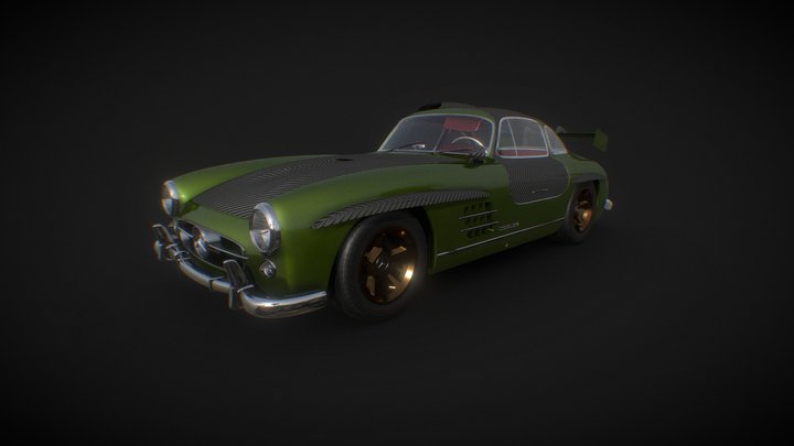 Custom Mercades-Benz 300 SL Gullwing 3D Model