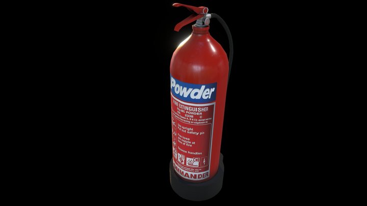 Powder Fire Extinguisher 3D Model