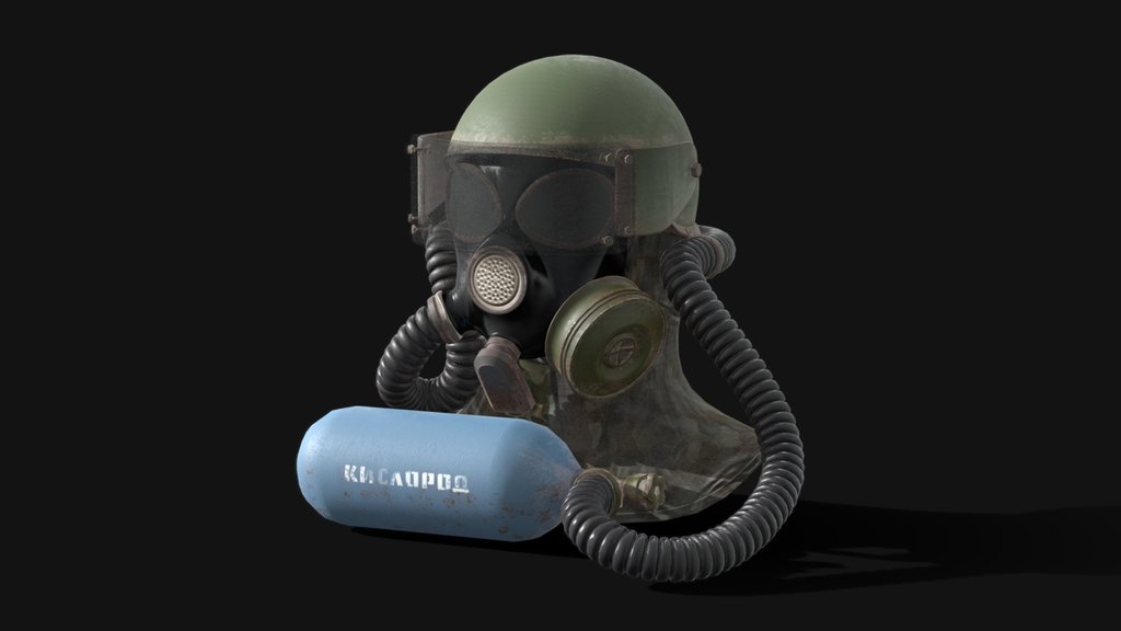 Gas mask and helmet
