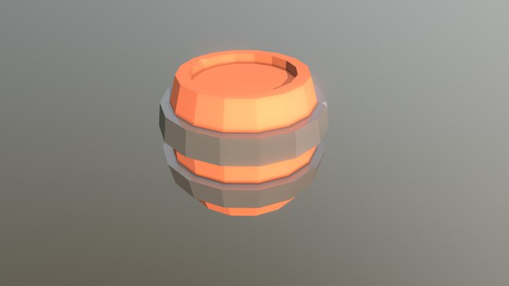 Barrel Low Poly 3D Model