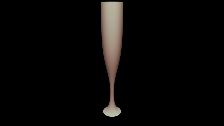 MitchellJ_SimpleObjects_Champagne Flute 3D Model