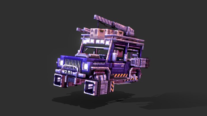 Cyberpunk Jeep 3D Model