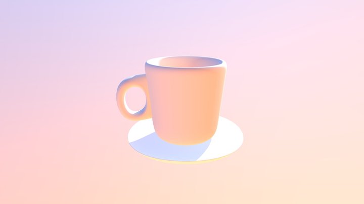 Weird Cup and Its Plate 3D Model