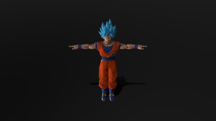 Goku-ssj-blue 3D Model