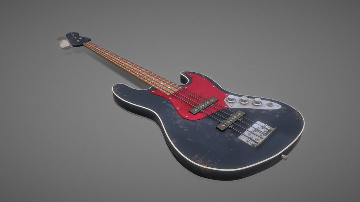 Fender Aerodyne Style Vintage Electric Bass 3D Model