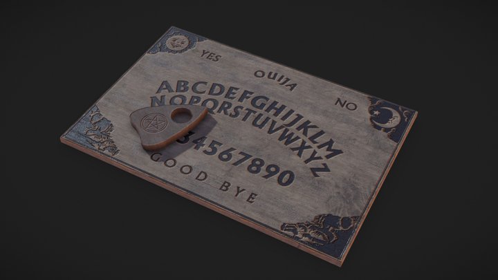 Lowpoly Spirit Table - Ouija 3D Model