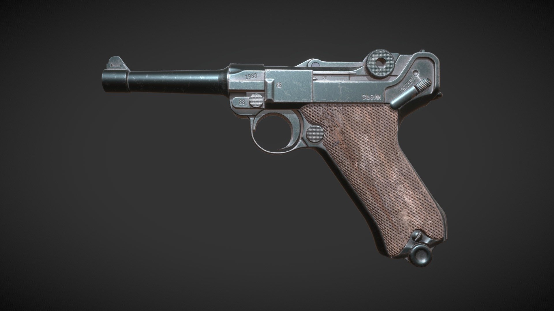 Luger pistol - 3D model by jovamag [e4f421e] - Sketchfab