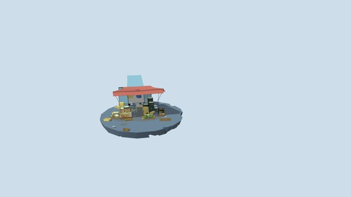XYZ Homework (colorising) Market_Place. 3D Model
