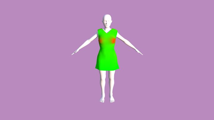 M Model M Dress Tension 3D Model