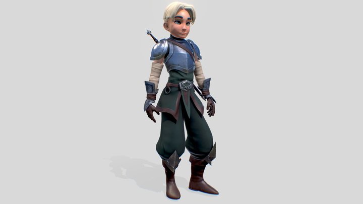 Stylized warrior 3D Model