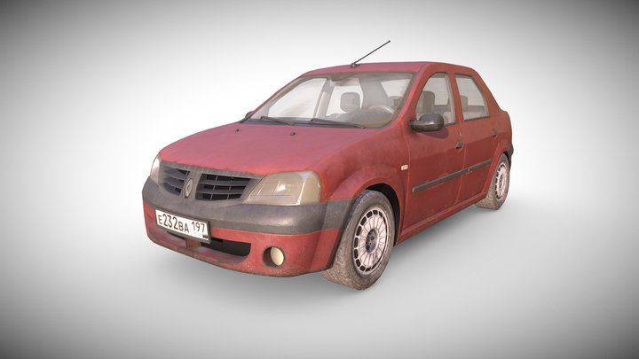 Renault Logan 2004 3D Model
