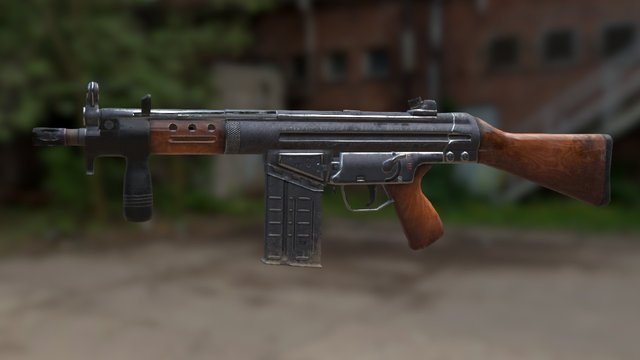 Retrostyled SMG 3D Model