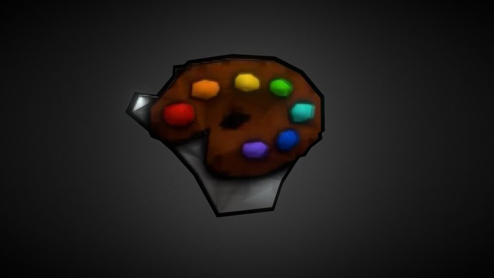 "Pallete Painter" Badge (Gtag) 3D Model