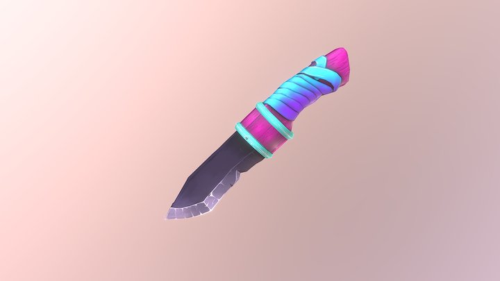 handpaintet fantasy dagger 3D Model