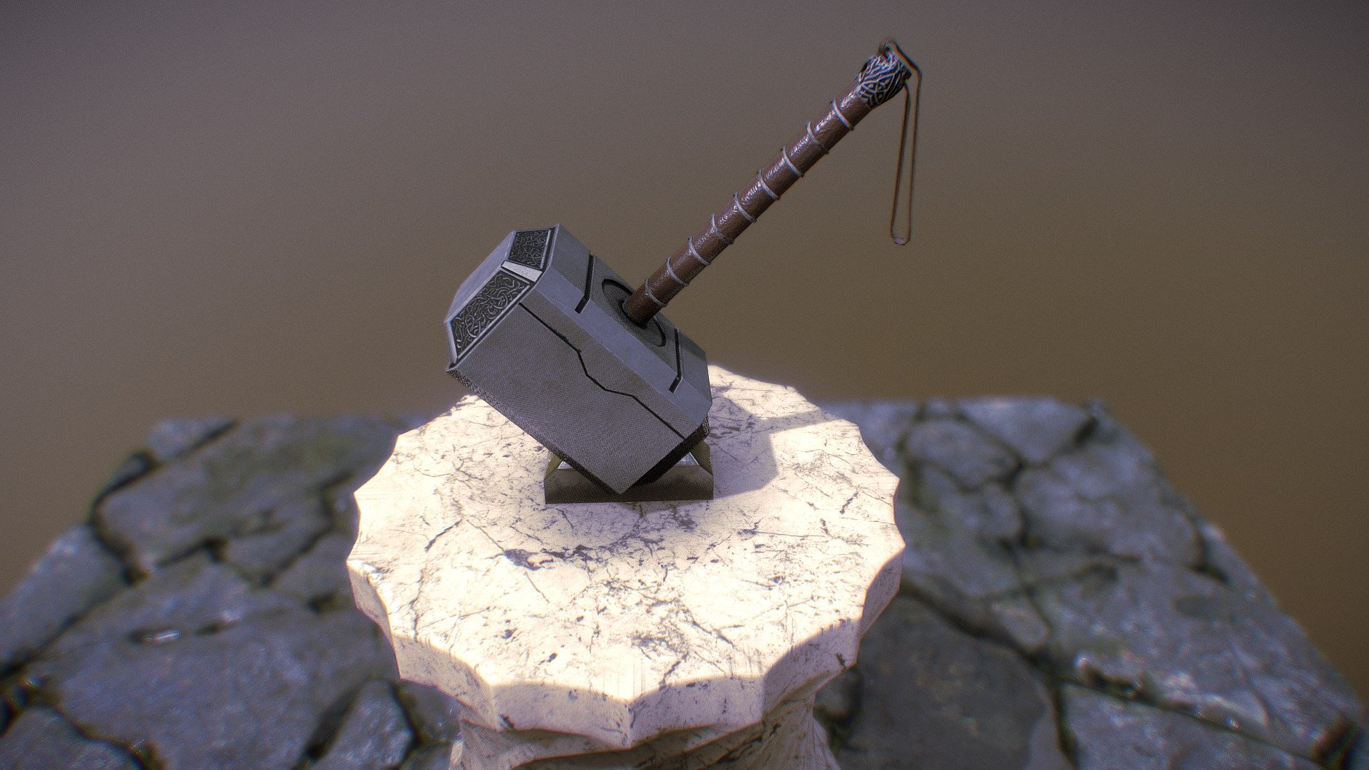 God of War - Thor mjolnir 3D print model 3D Print Model in Scans