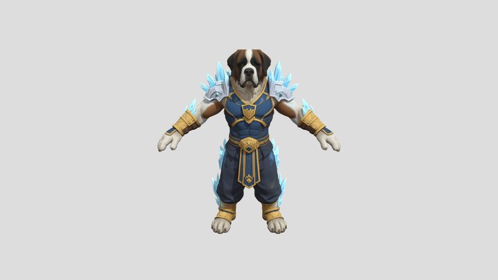 Atlas the Saint Bernard – Iron Paw Shield 3D Model