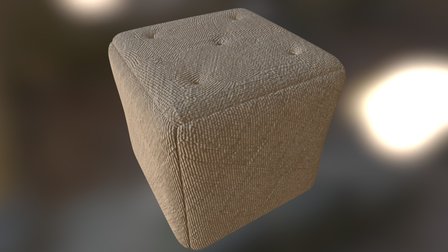 Pouf Ottoman OBJ 3D Model