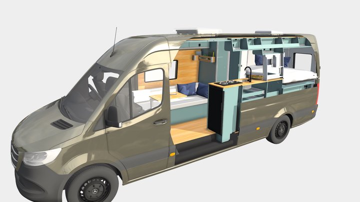 Mercedes Sprinter LWB-Design 5.1 3D Model