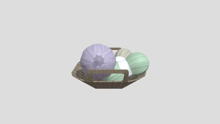 basket with wol 3D Model
