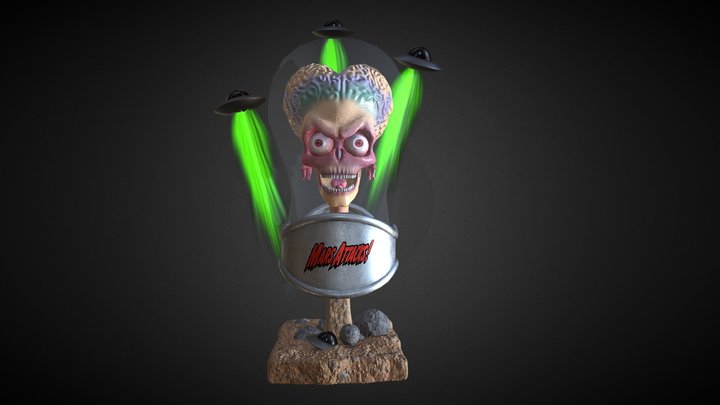 Mars Attack Bust 3D Model