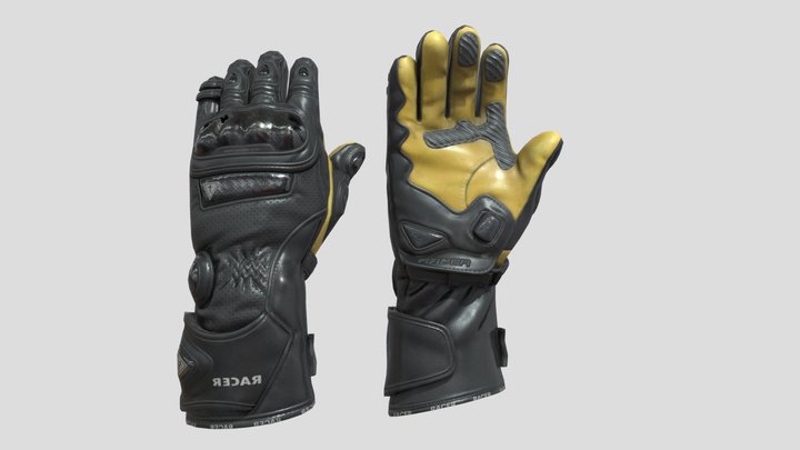 Racer Gloves 3D Model