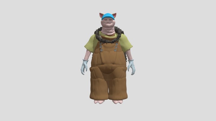 Pillar Chase 2 Uncle Samsonite (RIGGED) 3D Model