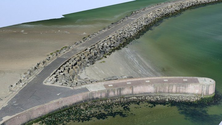 Scheveningen Breakwater 3D Model - Aerial Survey 3D Model