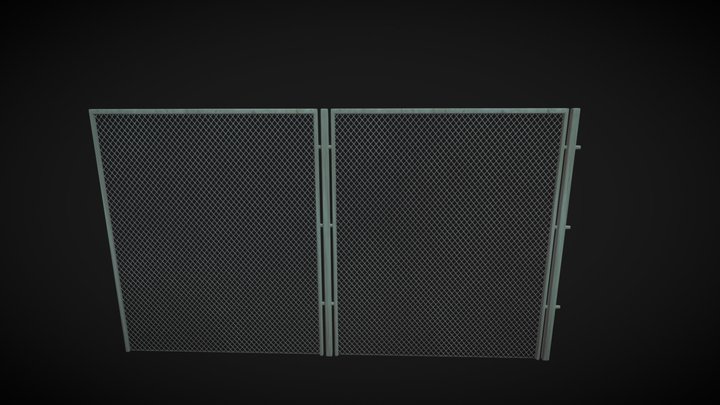 Chain Link Fence 3D Model