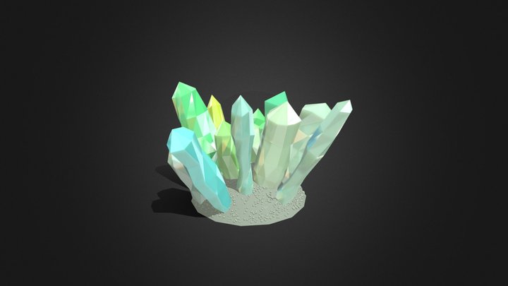 Crystal cluster 4 3D Model