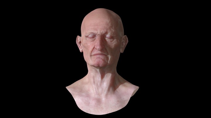 Old Man Face sculpt v2 3D Model