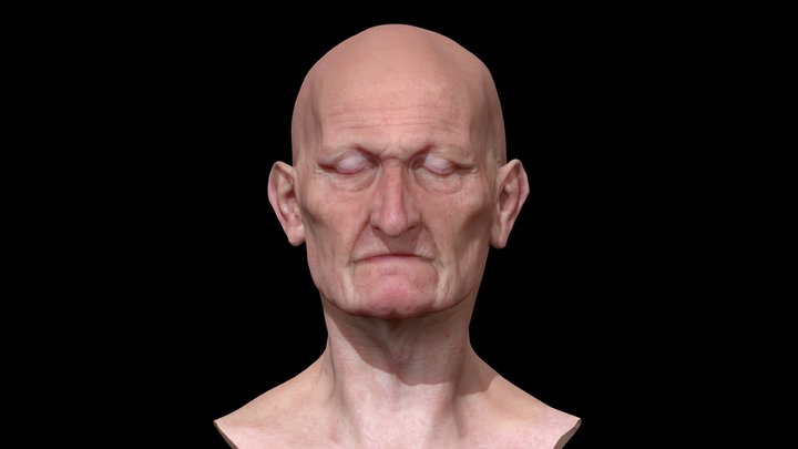 Old Man Face sculpt v2 3D Model