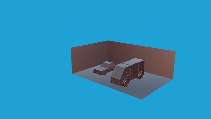 low poly vehicles 3D Model